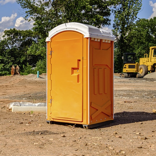 can i customize the exterior of the porta potties with my event logo or branding in Redbird OK